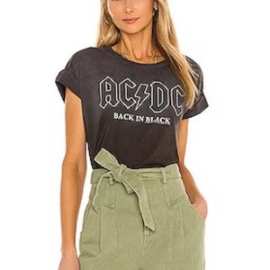 Chaser AC/DC Back in Black Tee in Faded Black
